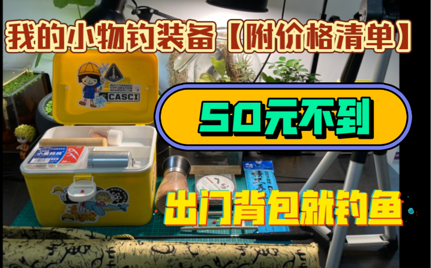 【贫民小物钓装备】一套50块钱不到的微物套装,随时背包去钓鱼哔哩哔哩bilibili