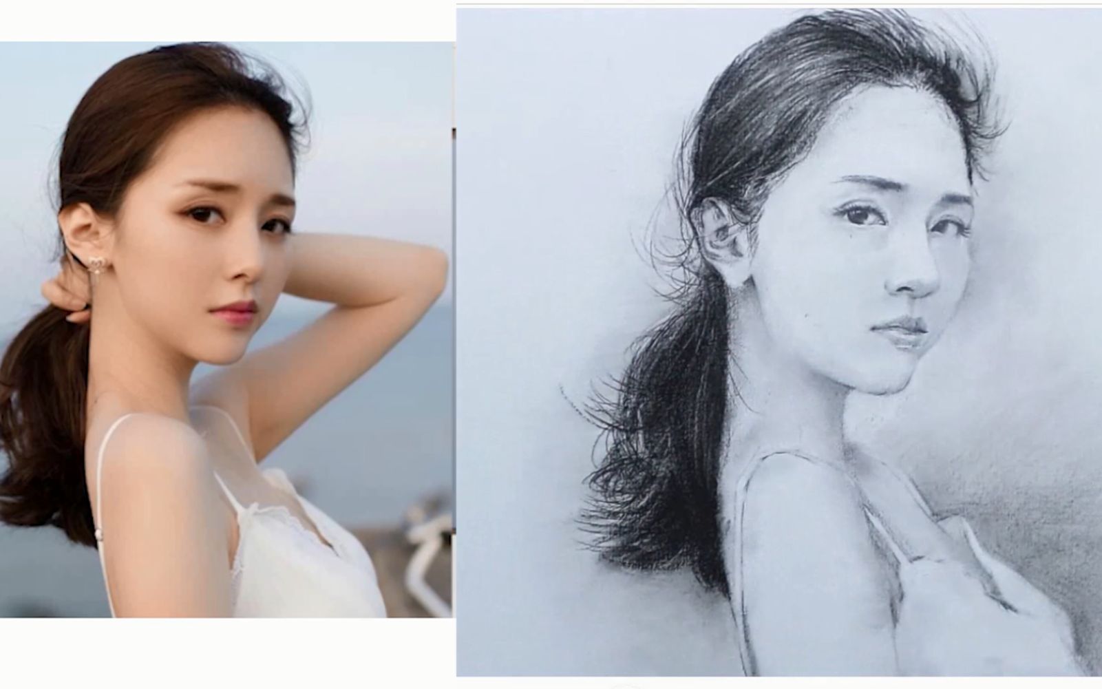 超写实女孩侧脸绘画,头颈肩关系还不会的快看过来!