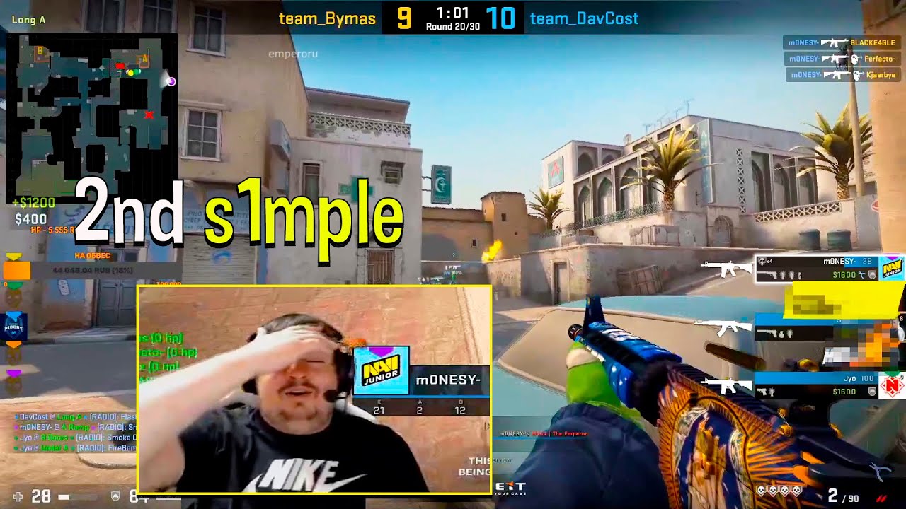 emperoru csgo dosia react to monesy play | dual berettas ace
