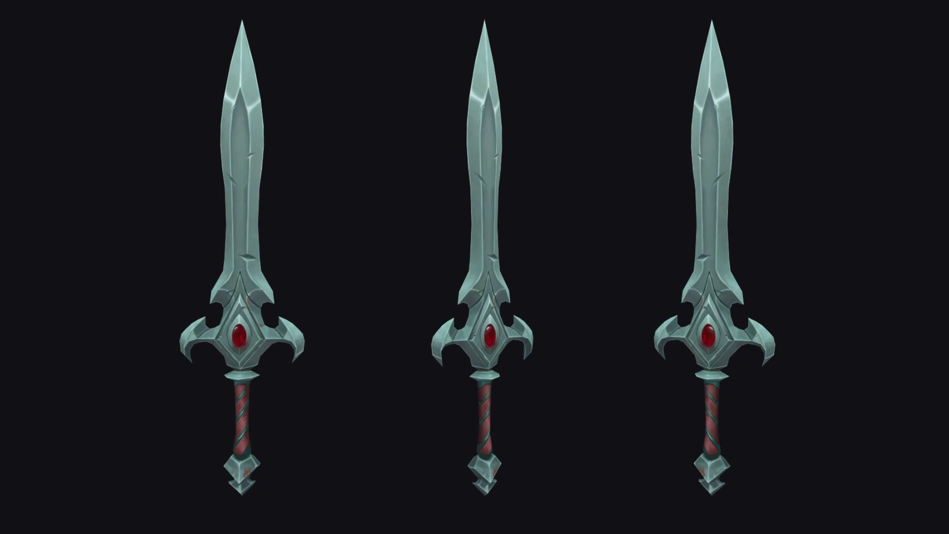 手绘武器道具模型制作,零基础入门案例讲解