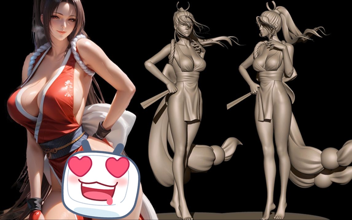 【不知火舞】无法抗拒の性感身材,zbrush女性人物角色建模制作教程!哔哩哔哩bilibili