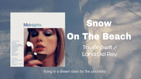 [图]日推歌单｜神作｜雪落海滨的双向奔赴，美妙，虚幻，纯净《Snow On The Beach》- Taylor Swift/Lana Del Rey