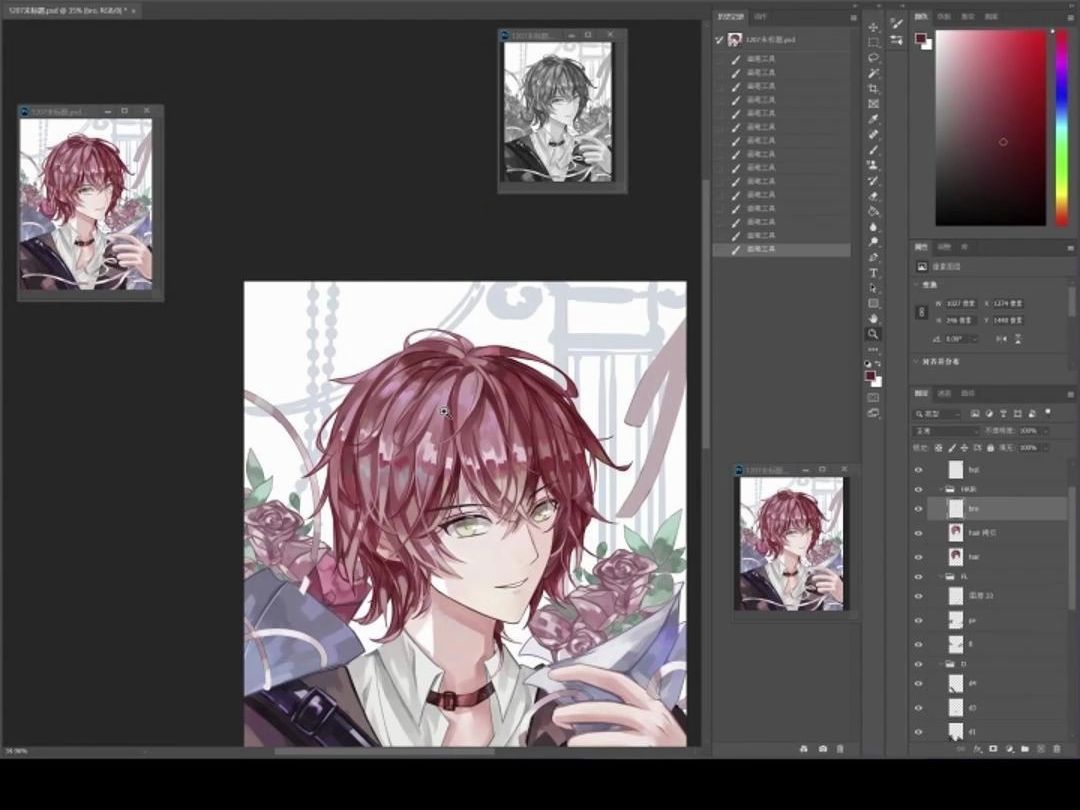 绘画过程【ps界面】