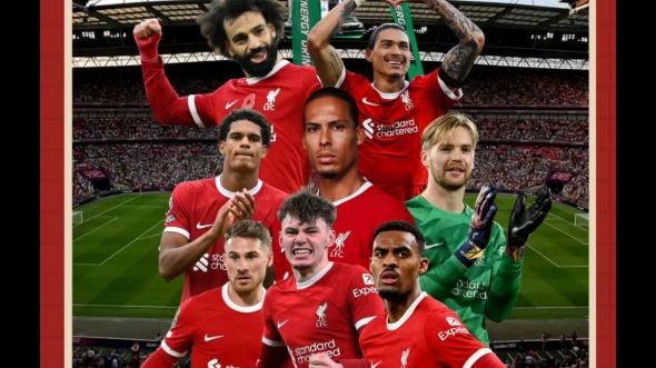 we are champion!庆祝利物浦联赛杯夺冠啦!