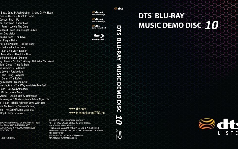 [图]【蓝光原盘4K演示碟】DTS蓝光演示碟精选演唱会集10 DTS BLU-RAY MUSIC DEMO DISC 10