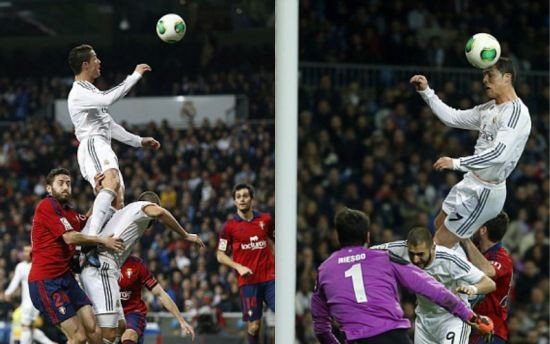 恐怖滞空让对手胆寒!c罗欧冠赛场哪一粒头球让你最难忘?