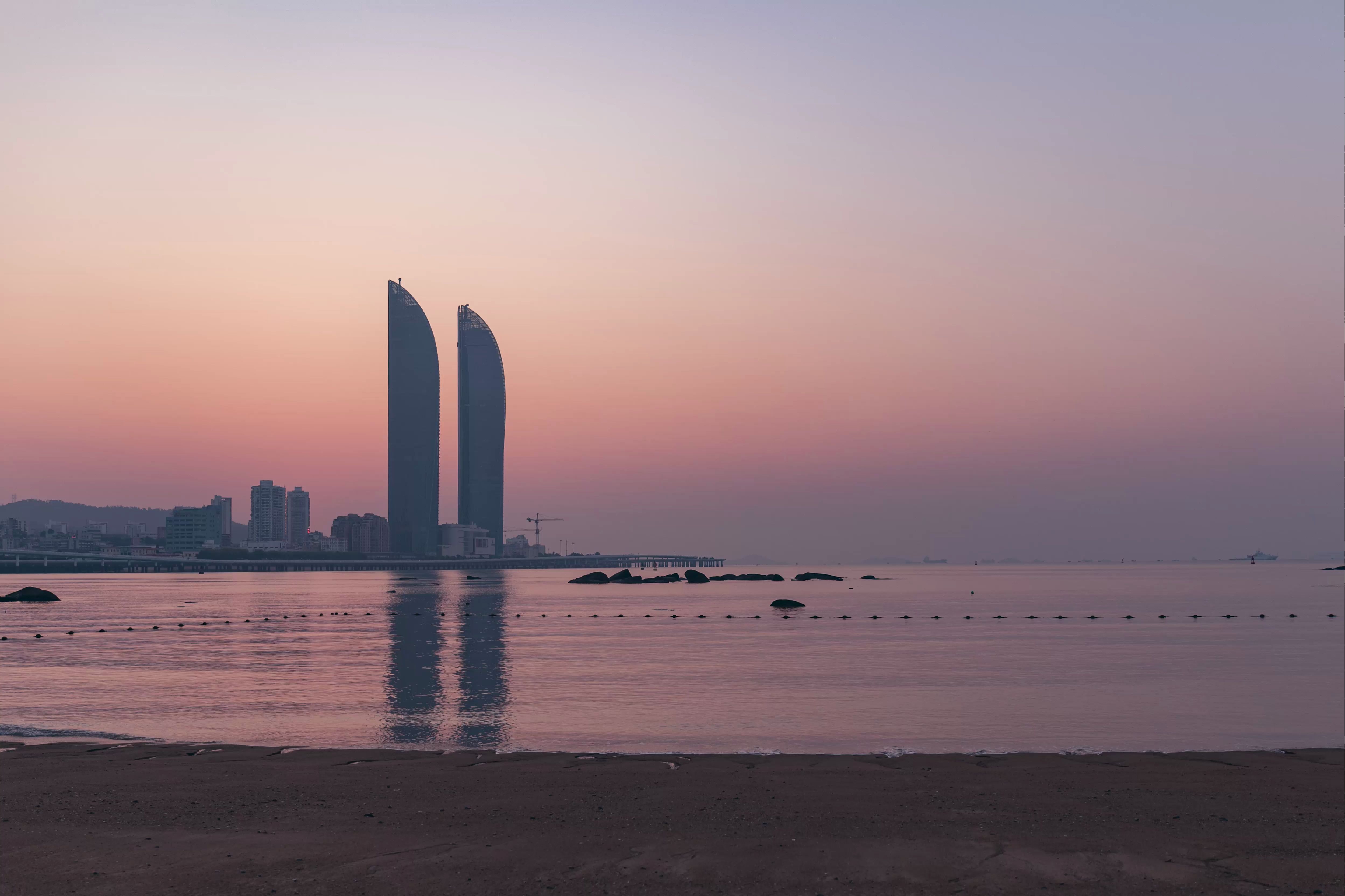 鼓浪屿大德记海滨浴场日出
