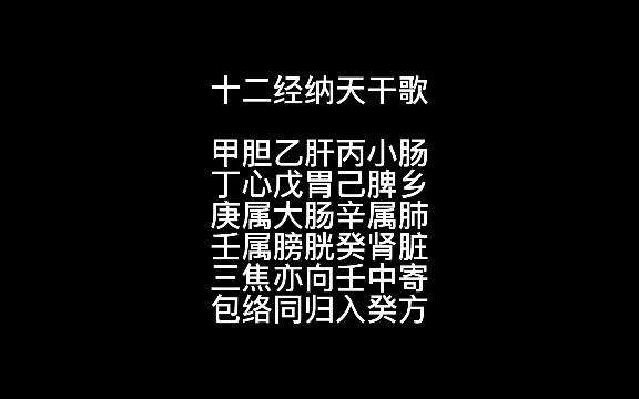 十二经纳干支歌哔哩哔哩bilibili