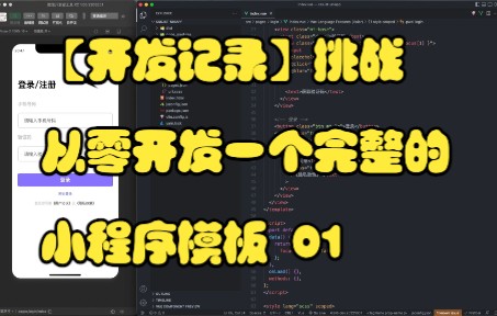 【uniapp开发微信小程序模板系列】01  登录界面,开发记录,一共31个页面.哔哩哔哩bilibili