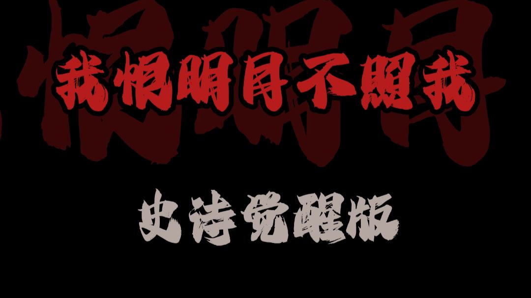 我恨明月不照我—史诗觉醒版（完整版）