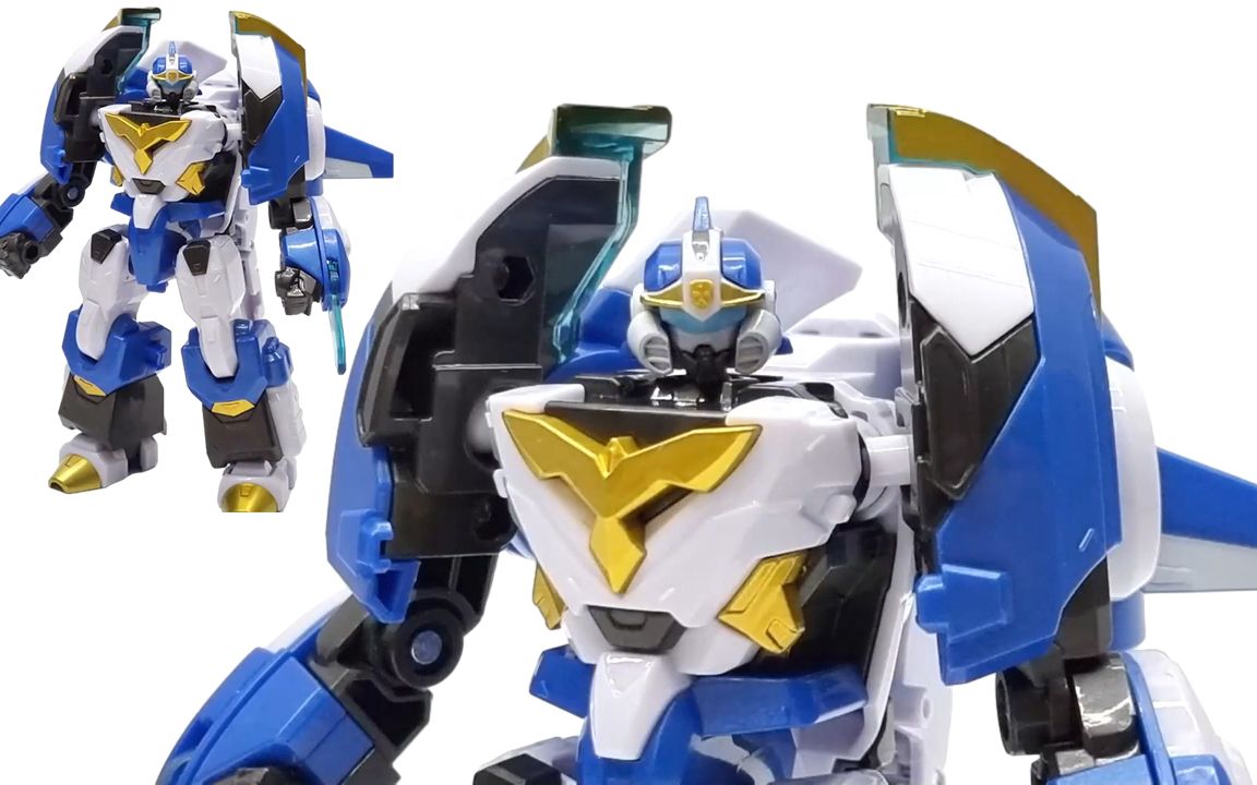 迷你特工队炫酷变形特警机甲机器人玩具!