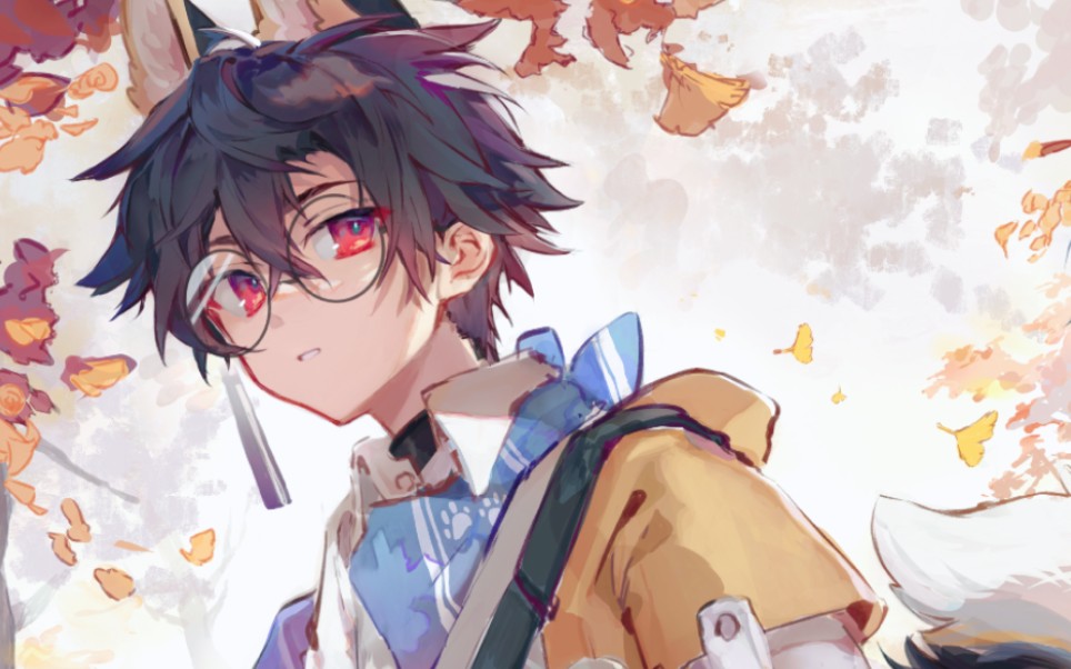 鹿野灸生日会同人绘画过程