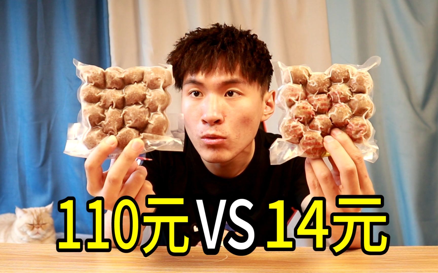 110元一斤牛肉丸对比14元一斤的,价格差7倍!差距会有多大?-孙小溅爱吃肉-孙小溅爱吃肉-哔哩哔哩视频
