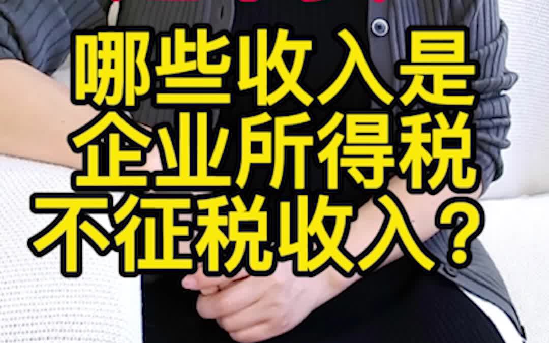 超干货!哪些收入是企业所得税不征税收入?注册公司干货哔哩哔哩bilibili