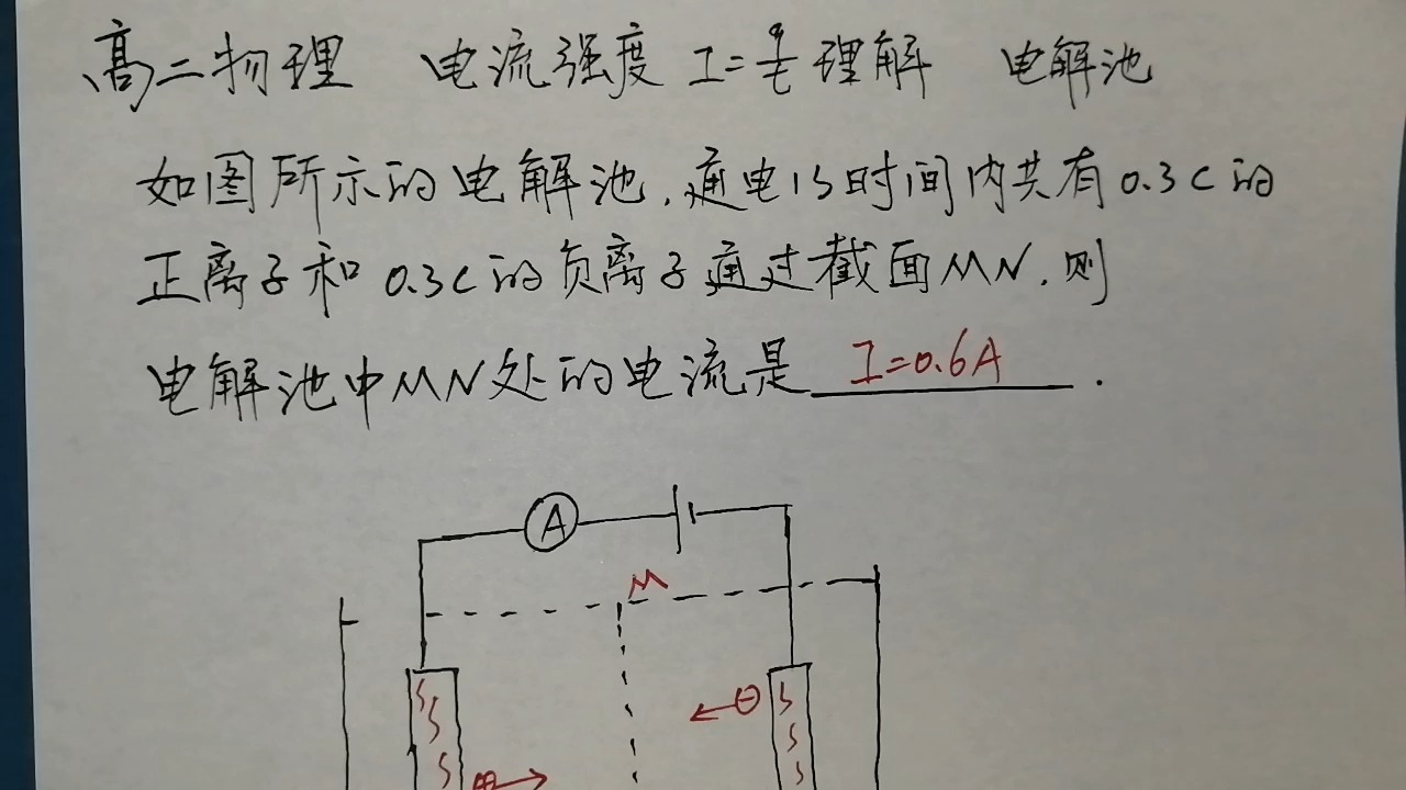 高二物理 电流强度定义式理解 电解池 392哔哩哔哩bilibili