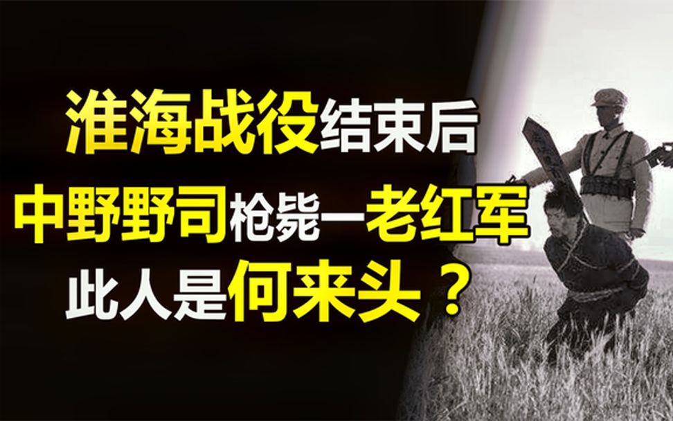 淮海战役后中野野司下令,要公开枪毙一名老红军,发生何事?哔哩哔哩bilibili