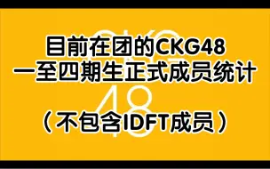 Download Video: 【CKG48】 国瑞和寅派的她们，各自踏上新的征程（目前在团的CKG48一至四期生统计）