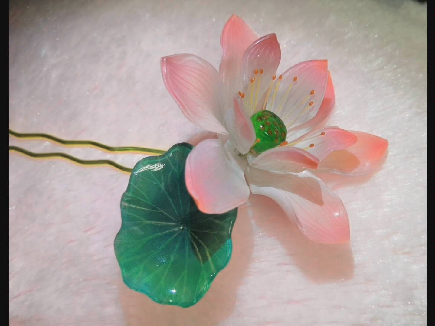 【热缩】荷花发簪