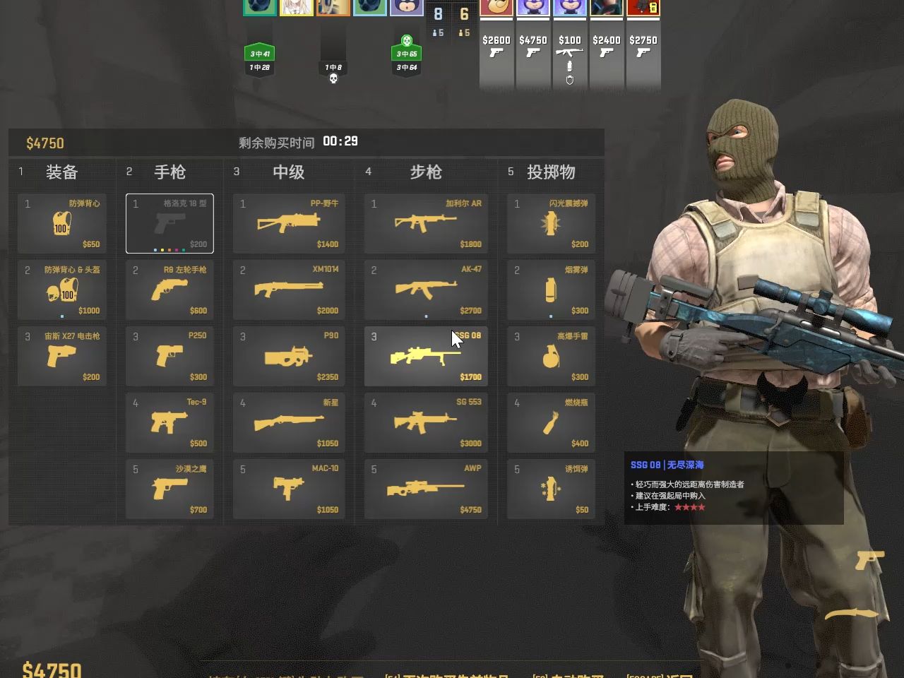 csgo警匪武器栏图片