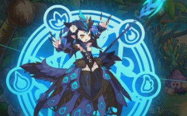 洛克王国 来自洛战的光暗孔雀女王前置形态 灵翎孔雀