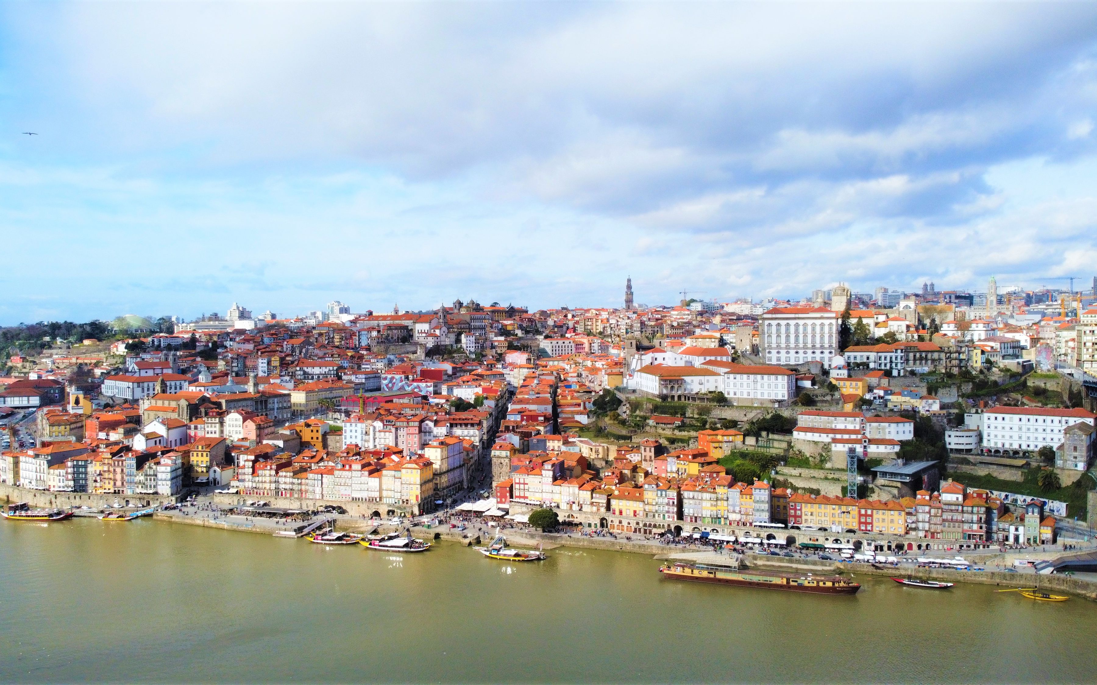 大疆mavic mini新手试拍 葡萄牙波尔图杜罗河两岸风光