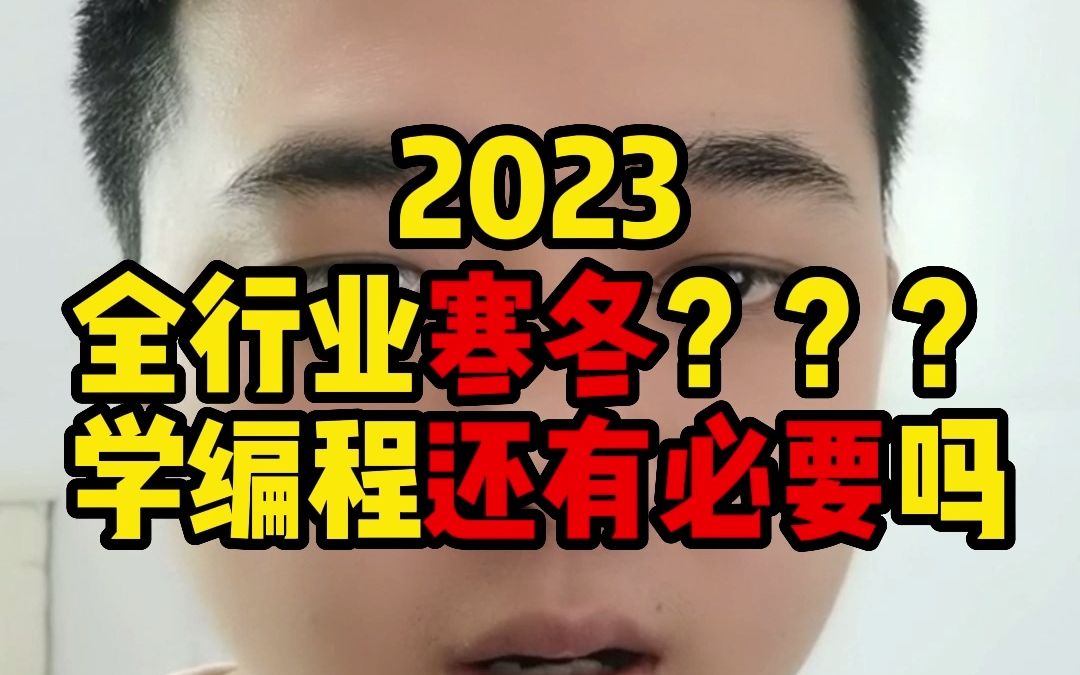 2023全行业寒冬? 学编程还有必要吗?哔哩哔哩bilibili