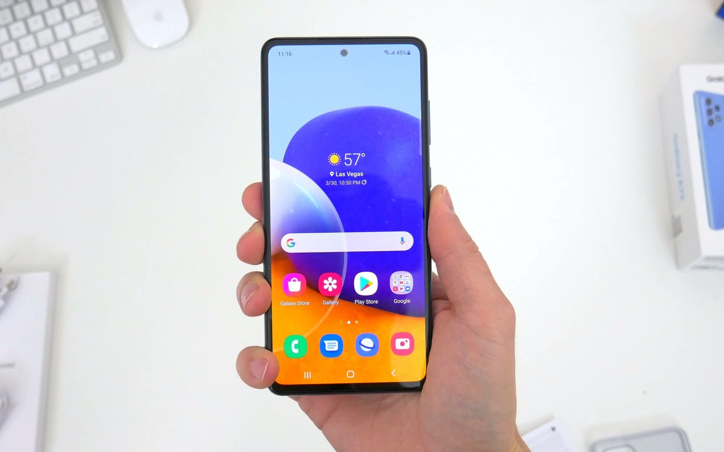 手机开箱三星samsunggalaxya72开箱上手印象