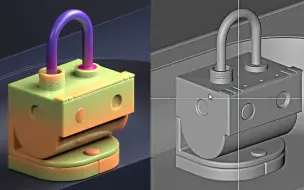 Download Video: C4D教程 C4D立方体组合建模案例 C4D建模教程 C4D渲染教程 鬼谷云课堂