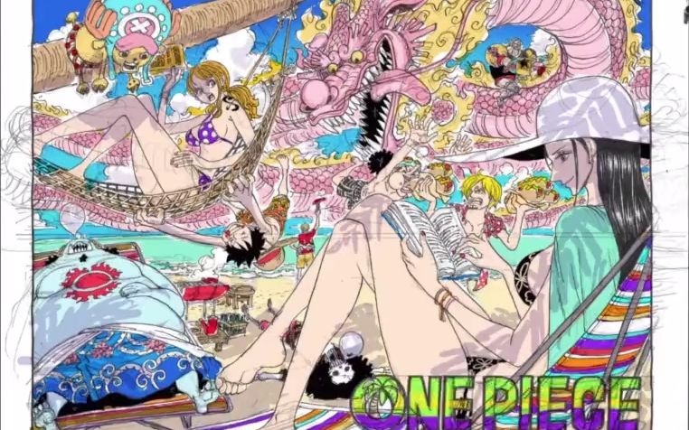 周刊少年JUMP 21ⷲ2合并号 ONEPIECE卷首彩页制作过程哔哩哔哩bilibili