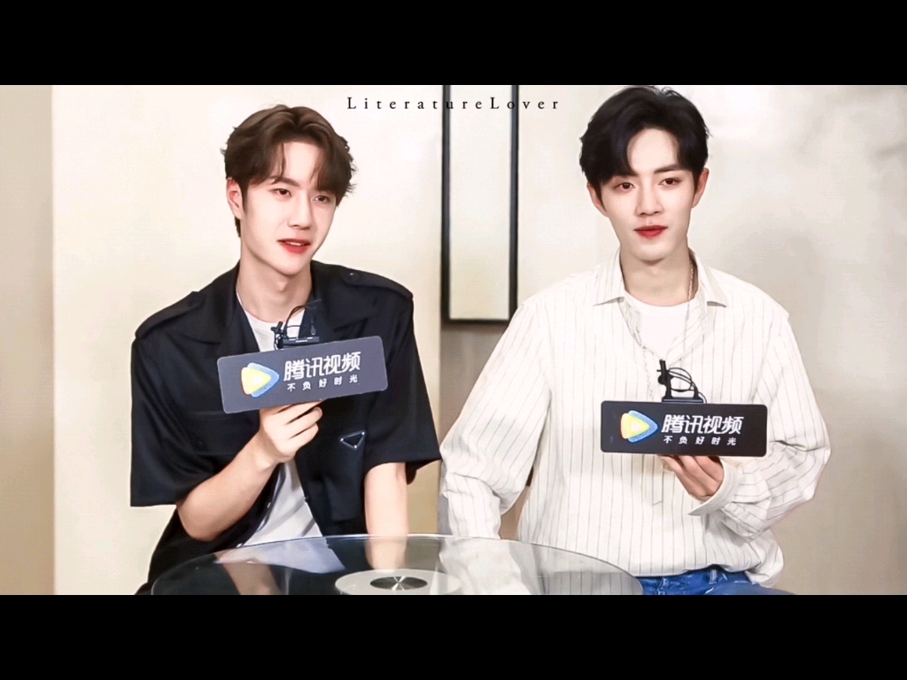 王一博肖战超甜采访花絮,片尾有彩蛋(博君一肖)