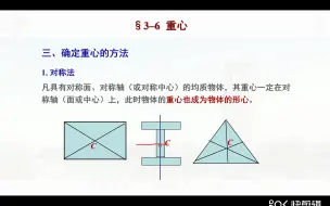 理论力学46：重心位置的确定方法