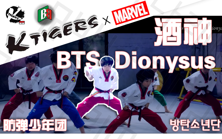 燃帅炸bts防弹少年团dionysus酒神完美翻跳跆拳道版韩国虎队ktigers