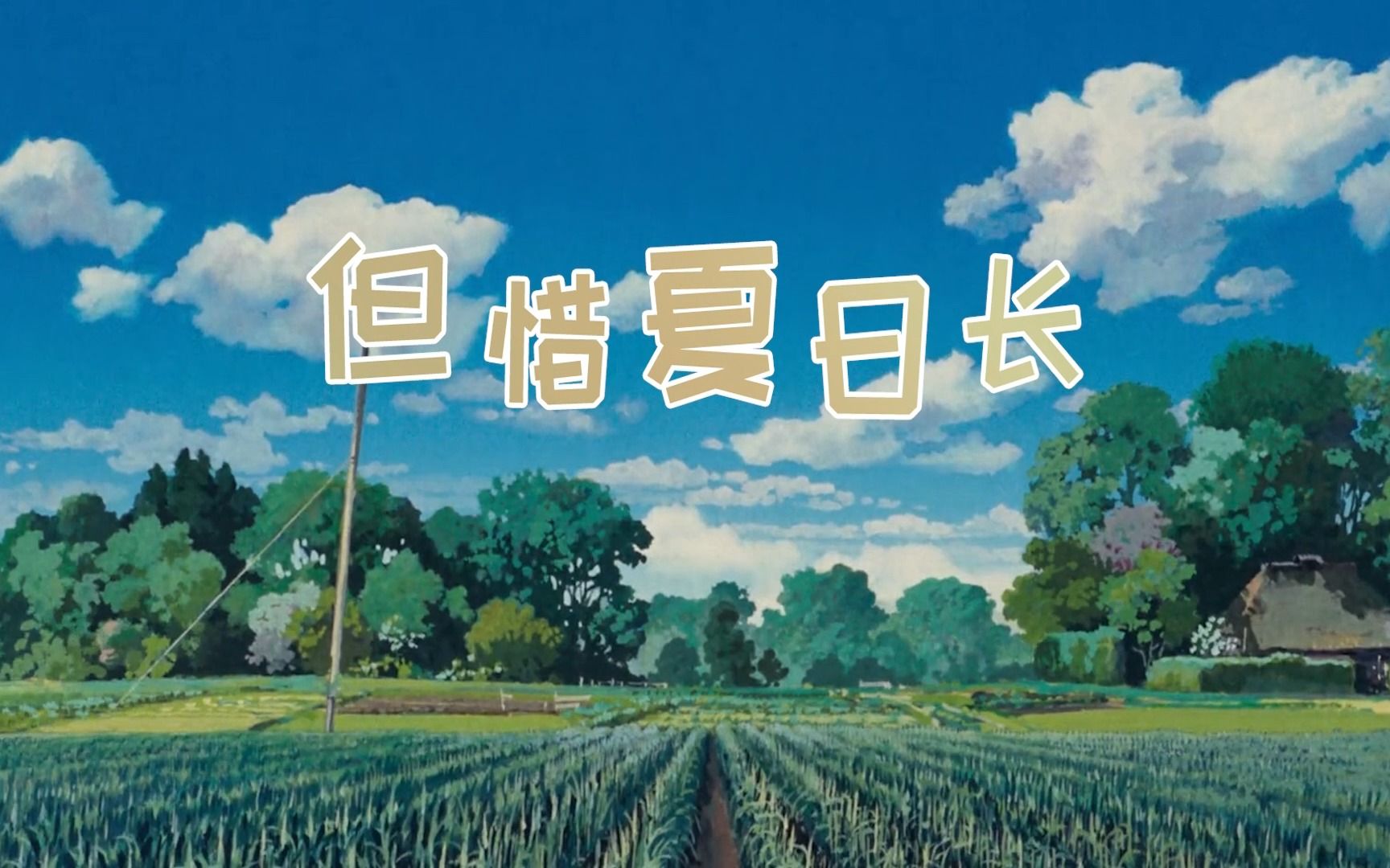 【原创音乐】一首夏日民谣,带你穿行动漫童年《但惜夏日长》——宫崎骏动画混剪哔哩哔哩bilibili