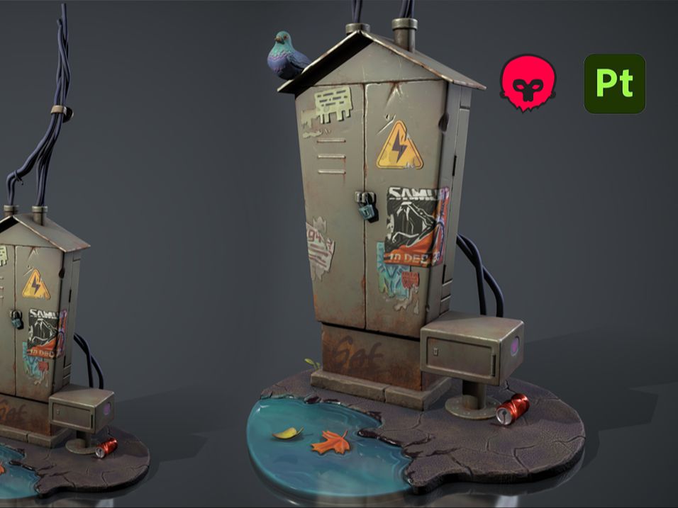 【次世代建模宝藏教程】次世代风格化电压箱(加速有bgm)