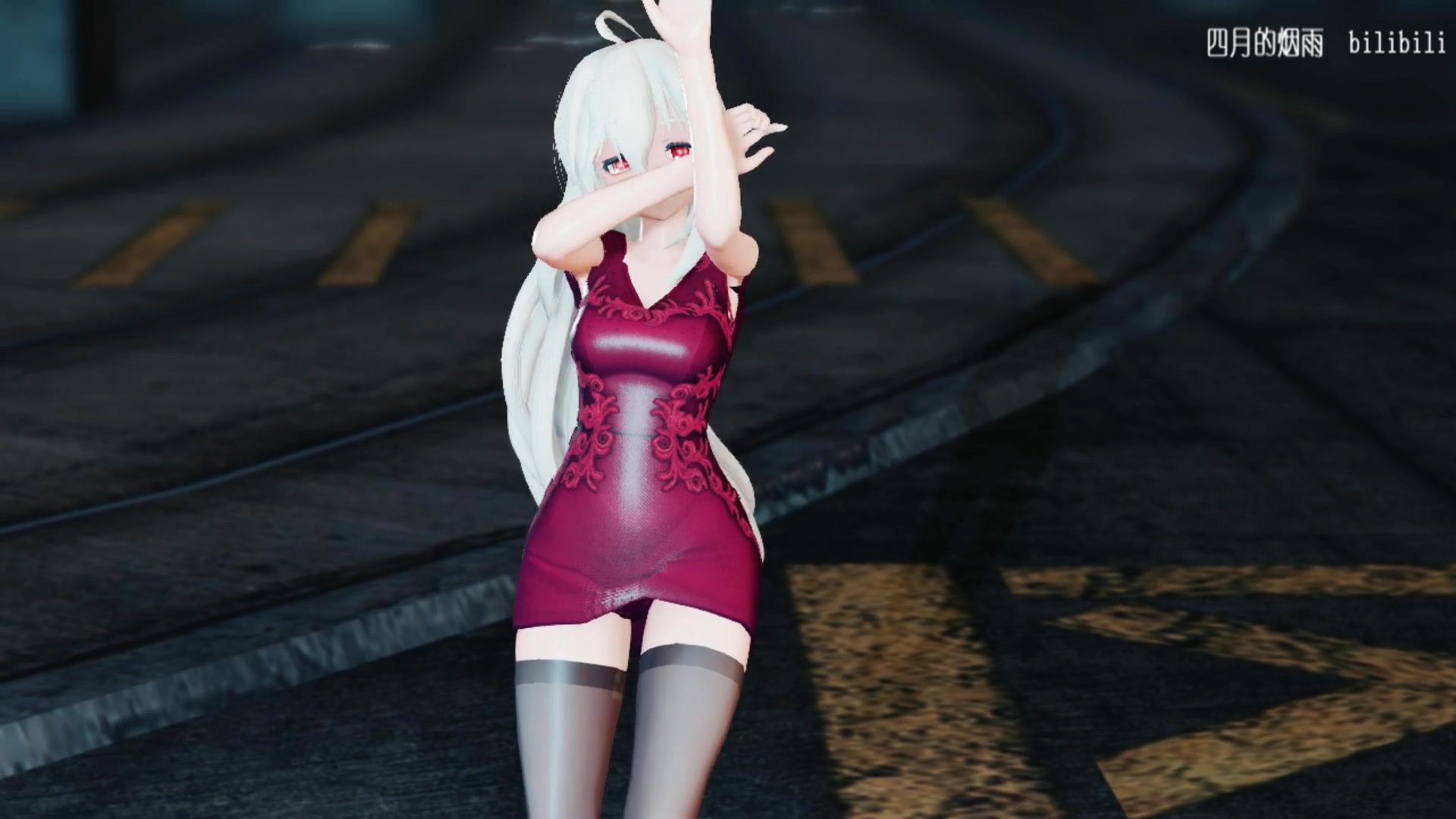 弱音紧身裙过膝黑丝袜