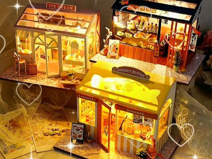 diy手工小屋日式迷你小房子积木建筑模型微缩场景玩具生日礼物女