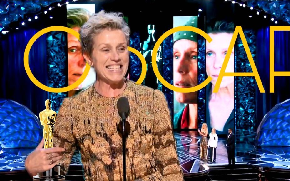 【第90届奥斯卡】最佳女主角获奖者Frances McDormand《三块广告牌》哔哩哔哩bilibili