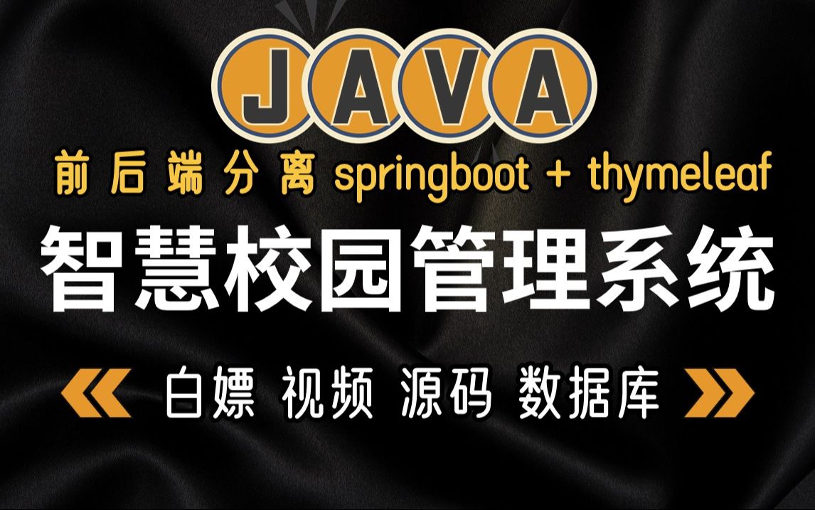 Java项目】智慧校园管理系统(附源码可完美运行)手把手教学,轻松搞定毕设作业java项目java基础java开发web前端管理系统web项目哔哩哔哩...