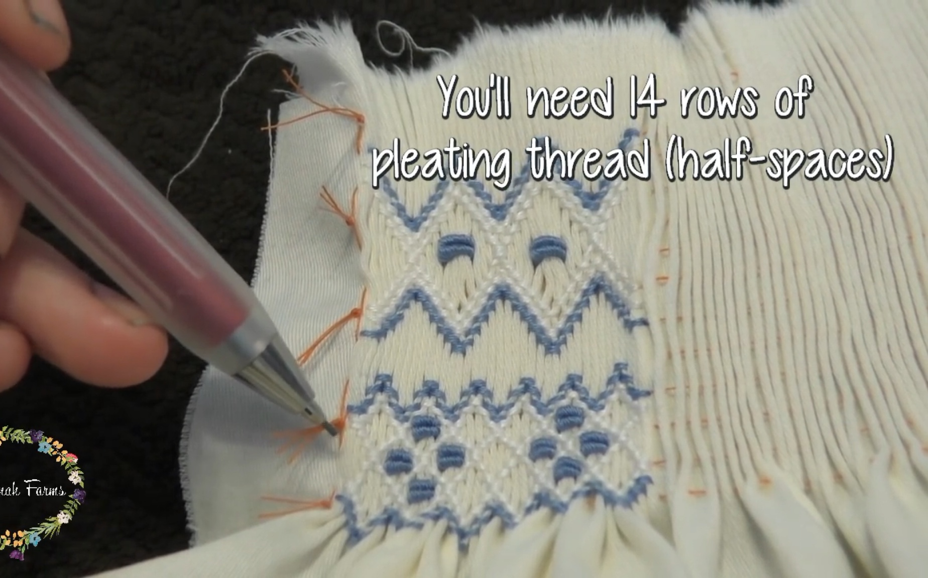 刺绣教程smocking缩褶绣娃衣lolita搬运