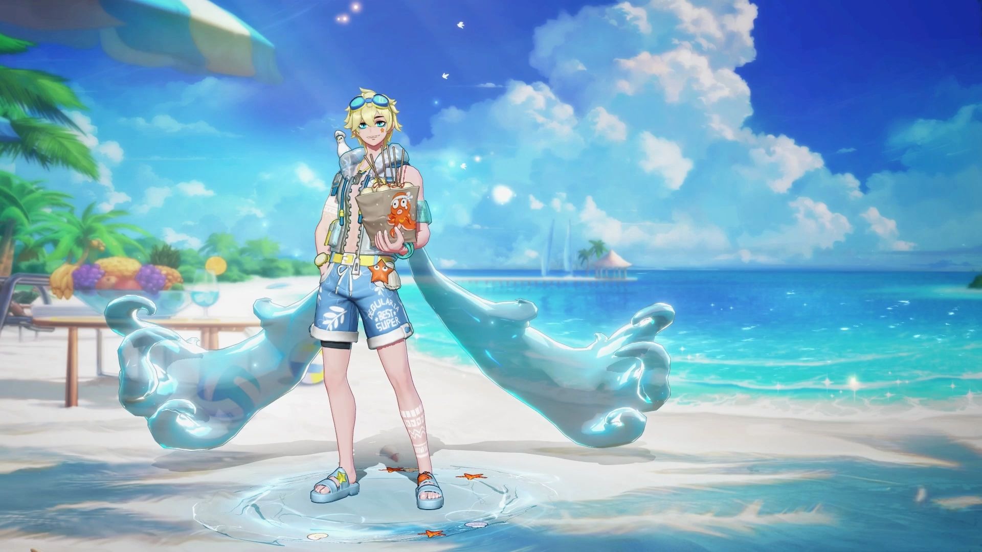 阳光沙滩海浪非人学园德古拉泳装悠然度过海岛假日