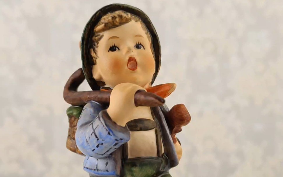 德国高宝手绘陶瓷喜姆娃娃可爱瓷偶中古装饰摆件