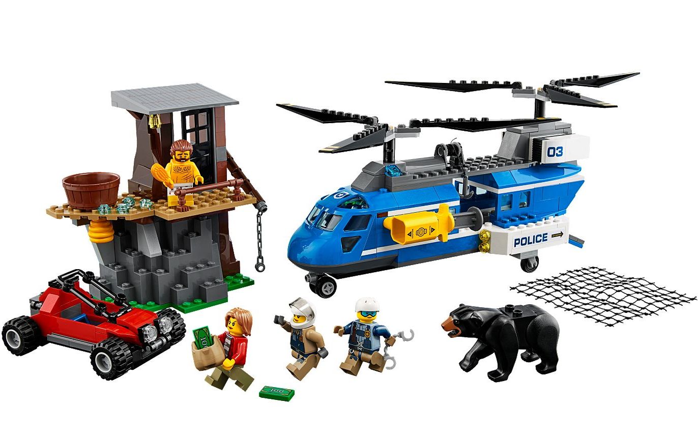 乐高 lego 60173 城市系列 山地特警空中追捕 2018速拼评测