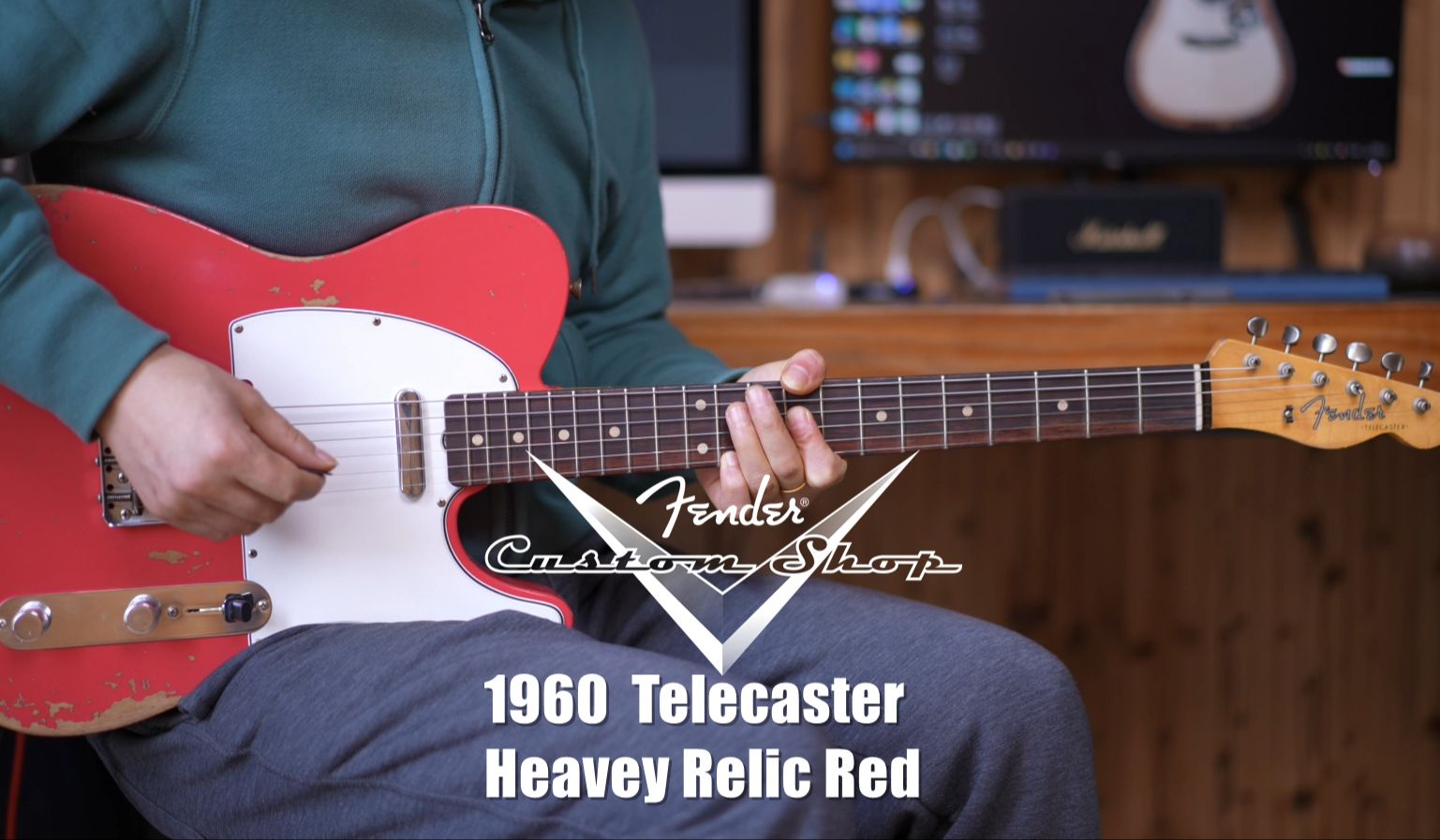 Tele的声音很正啊:Fender CS 1960 Tele Heavey Relic Fiesta Red嘉年华红 电吉他哔哩哔哩bilibili