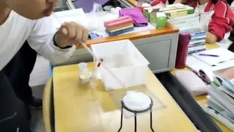 过氧化钠的反应：吹气生焰（CO2和H2O）