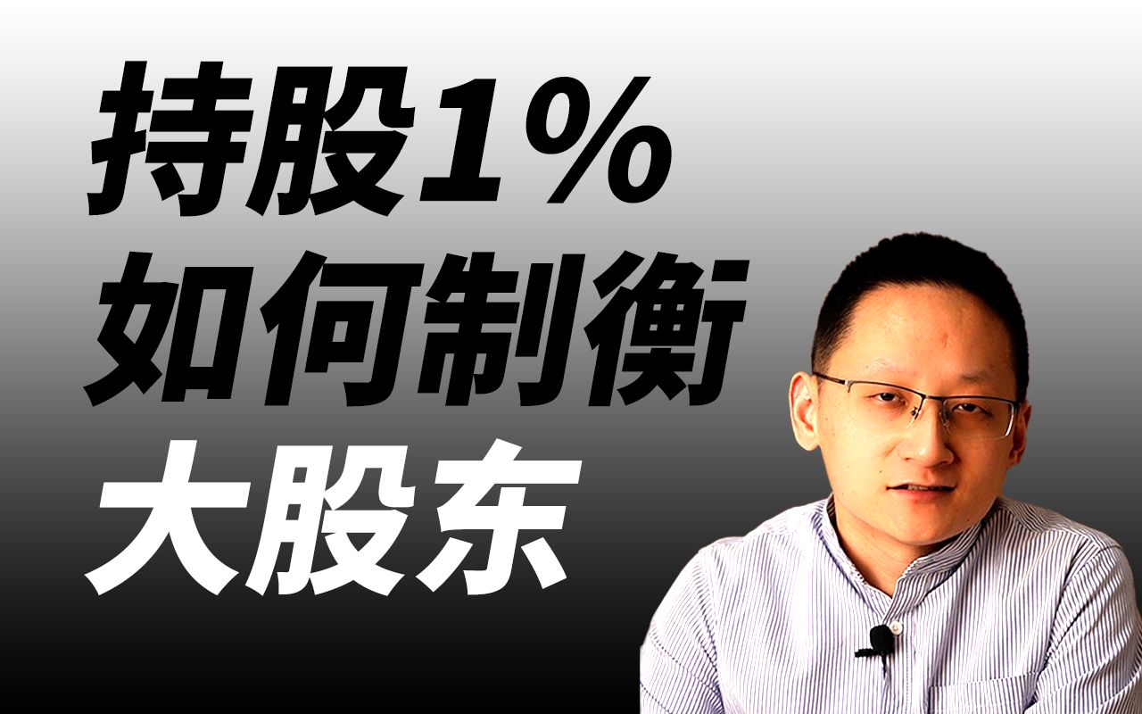 持股1%,如何制衡大股东哔哩哔哩bilibili