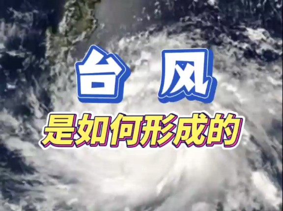 今年的1号台风“艾云尼”即将生成,你知道台风是如何形成的吗?哔哩哔哩bilibili