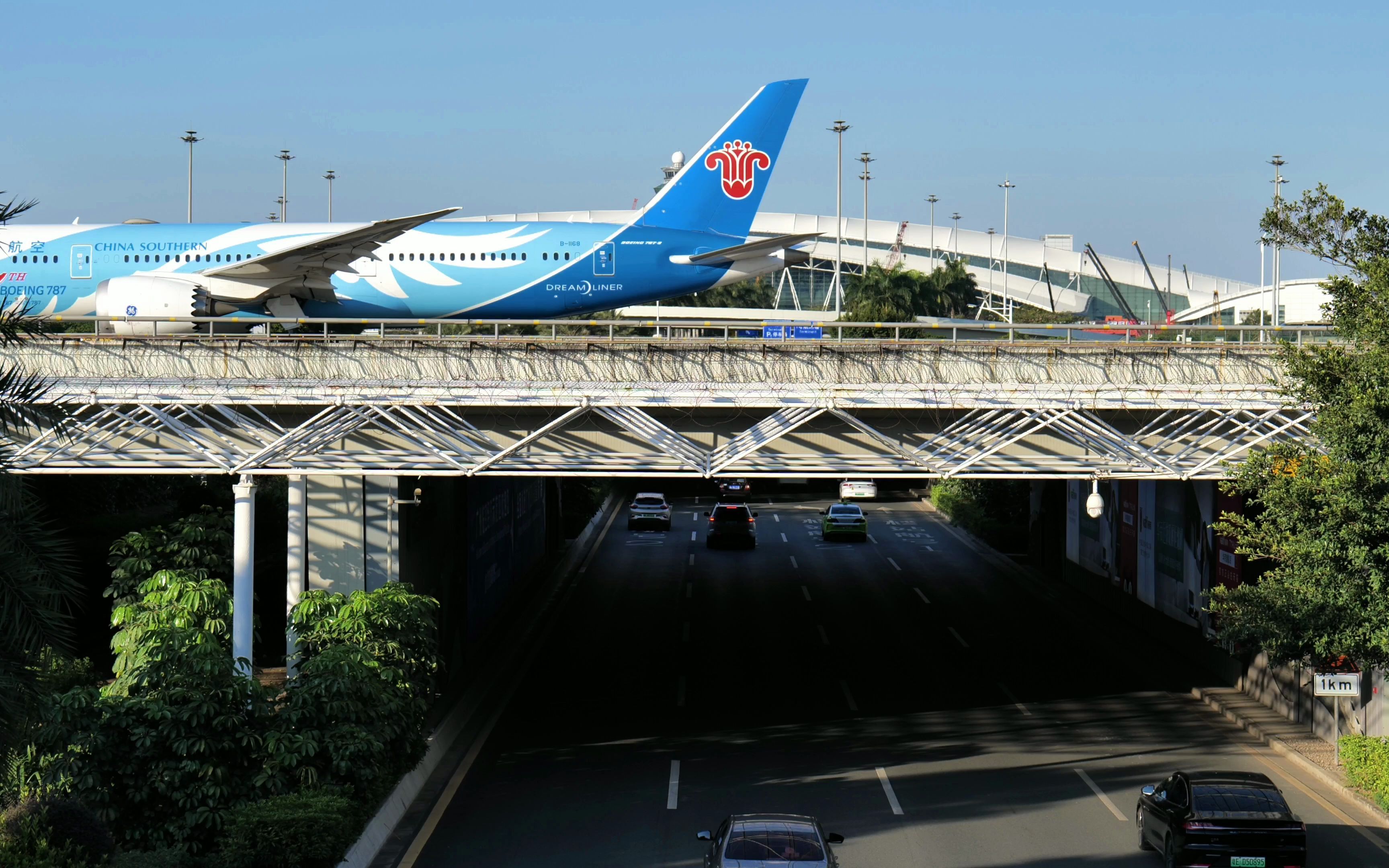 有幸拍到南航,第787架波音787,飞机编号b-1168_哔哩哔哩_bilibili