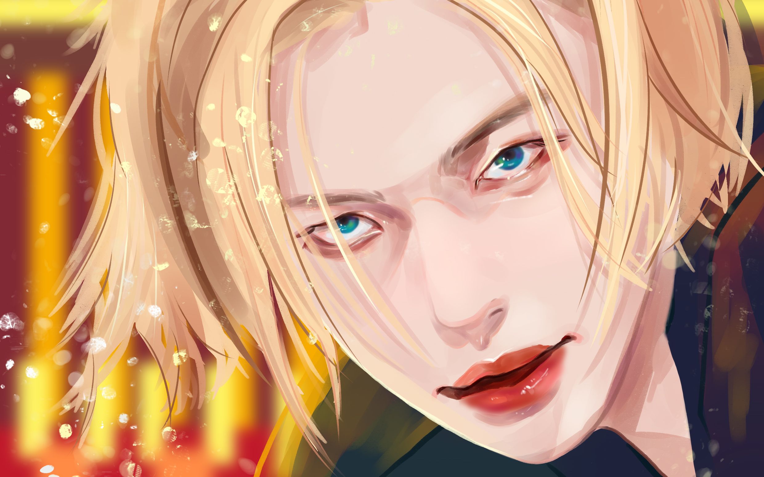 活动作品板绘黄铉辰psycho金发绝世美人alpha