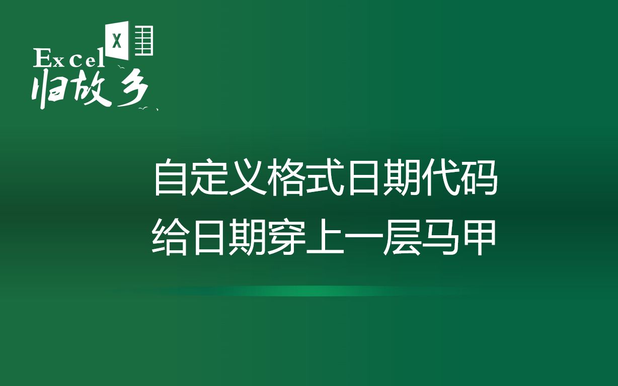 Excel技巧:自定义格式日期代码,想让日期怎么显示就怎么显示哔哩哔哩bilibili