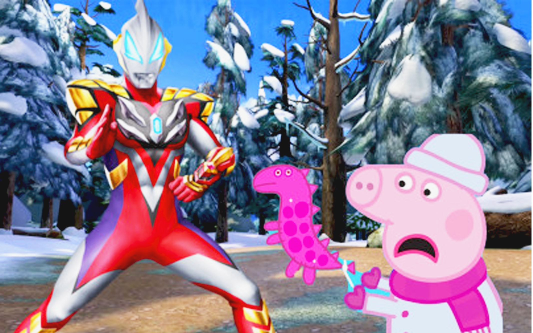 奥特曼外传之奥特曼联合小猪佩奇大战百慕大怪兽